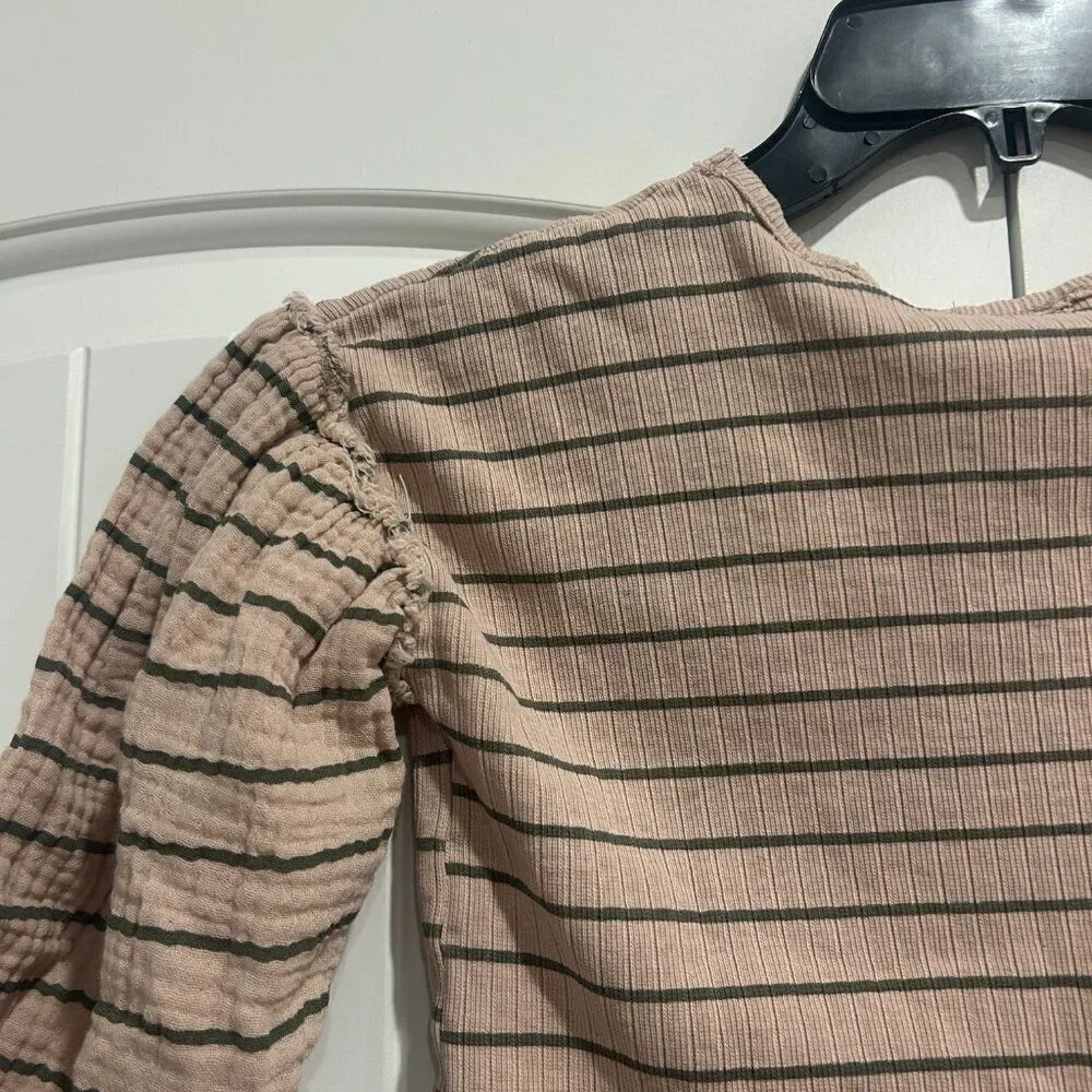 Zara Girls Light Pink Striped Shirt Size 4-5 years, 3 for $15 Kids Bundle - Picture 7 of 8